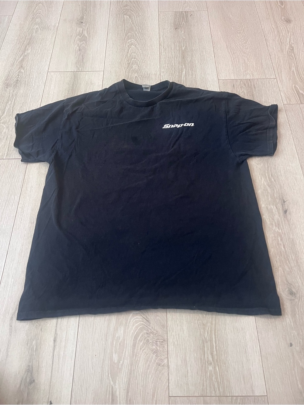 Snap Black Short-Sleeve Logo Tee